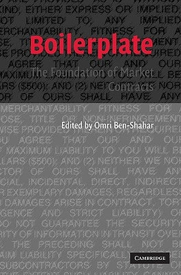 Boilerplate by Ben-Shahar, Omri