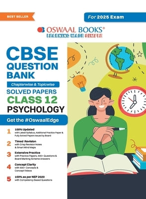 Oswaal CBSE Question Bank Class 12 Psychology, Chapterwise and Topicwise Solved Papers For Board Exams 2025 by Oswaal Editorial Board