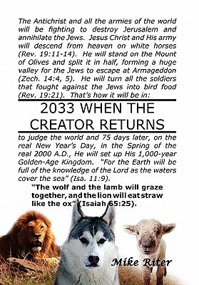 2033 When the Creator Returns by Riter, Mike
