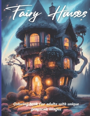 fairy houses: Coloring book for adults with unique grayscale images by Per Bambini, Creatività