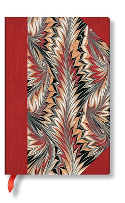 Rubedo Mini Lined Hardcover Journal, 176pg, 85gsm by Paperblanks (Cockerell Marbled Paper) by Paperblanks