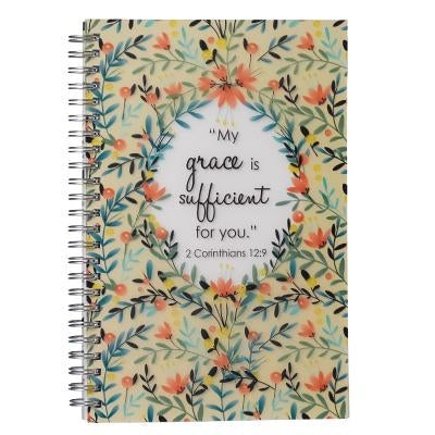 Notebook Wirebound Grace Sufficient 2 Cor 12: 9 by 
