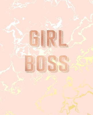 Girl Boss: Inspirational Quote Notebook, Beautiful Pink Marble and Gold - 7.5 x 9.25, 120 College Ruled Pages by Blush Marble Notebooks