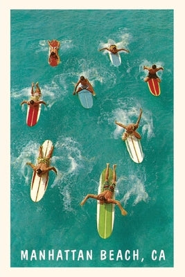 The Vintage Journal Surfers Paddling, Manhattan Beach by Found Image Press
