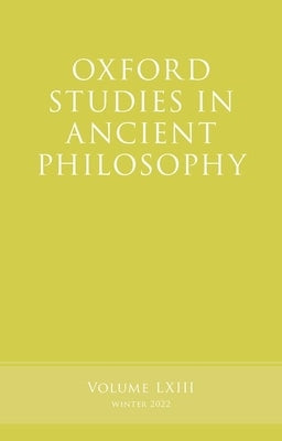 Oxford Studies in Ancient Philosophy by Kamtekar, Rachana