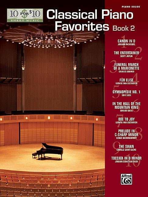 10 for 10 Sheet Music -- Classical Piano Favorites, Bk2 by Alfred Music
