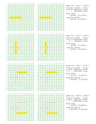 Prime Scrabble Examples 401-450 by Gurtowski, Francis