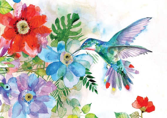 Hummingbird Garden Note Cards (14 Cards, 15 Self-Sealing Envelopes) by 
