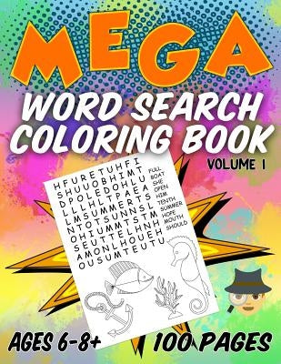 Mega Word Search Coloring Book: Jumbo Sized With 100 Pages - 1000 Vocabulary Words by Awesome Sloth