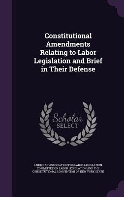 Constitutional Amendments Relating to Labor Legislation and Brief in Their Defense by American Association for Labor Legislati