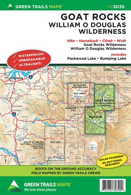 Goat Rocks, William O. Douglass Wilderness No.303s by Maps, Green Trails