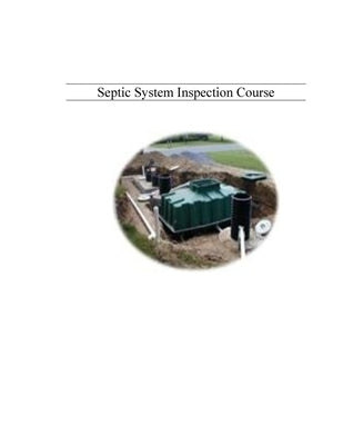 Septic System Inspection Course For Home & Building Inspectors by Inspection Institute, Building