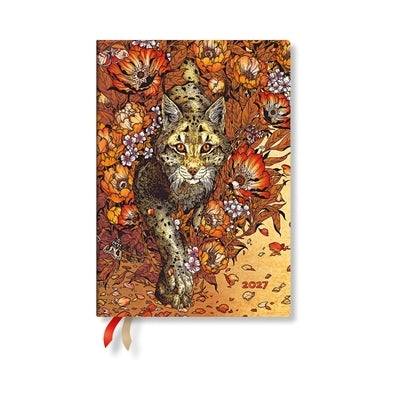 2027 Lynx Rising MIDI Horizontal Softcover 12-Month Weekly Planner, 176pg, 100gsm by Paperblanks (Erica Williams Art) by Paperblanks