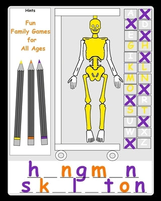 Fun Family Games for All Ages: Hangman Alternative A pen and paper family game book for kids and adults Simple fun sibling games Easy quick for child by Fun, Paper Pen