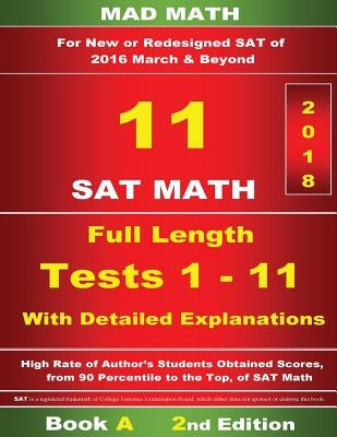 Book A Redesigned SAT Math Tests 1-11 by Su, John