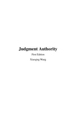 Judgment Authority by Wang, Xiaoqing
