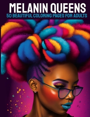 Melanin Queens: 50 beautiful coloring pages for adults by Passion, Pink