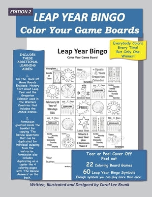 Leap Year Bingo: Color Your Own Game Boards Edition 2 by Brunk, Carol Lee