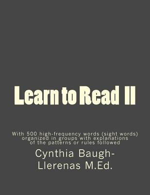 Learn to Read II by Baugh-Llerenas, Cynthia
