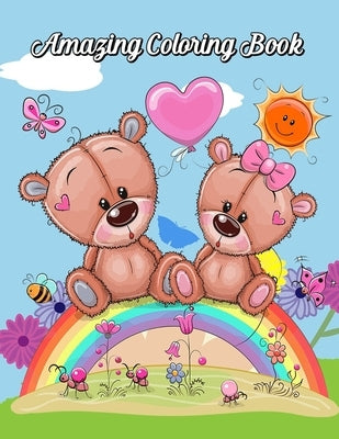 Amazing Coloring Book: Cute Animals: Relaxing Coloring Book for Toddlers, Preschoolers, Boys & Girls Ages 3-4, 4-6, 6-8 by Graze, Emily