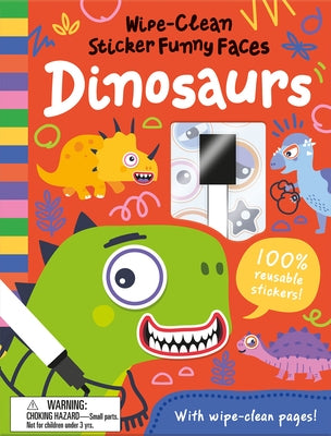 Wipe-Clean Sticker Funny Faces Dinosaurs by Abbott, Rob