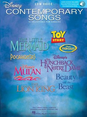 Disney Contemporary Songs: Low Voice (Book/Online Audio) [With Xsd] by Hal Leonard Corp