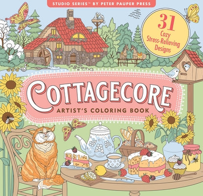 Cottagecore Adult Coloring Book by Peter Pauper Press Inc