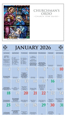 2026 Churchman's Ordo Kalendar: January 2026 Through December 2026 by Ashby Company