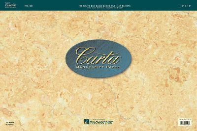 Carta Manuscript Paper No. 28 - Professional by Hal Leonard Corp
