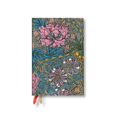Paperblanks 2026 Morris Pink Honeysuckle William Morris 12-Month Planner Mini Day-At-A-Time Elastic Band 416 Pg 80 GSM by Paperblanks