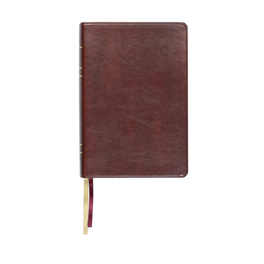 Lsb Large Print Wide Margin Paste-Down Reddish-Brown Faux Leather by Steadfast Bibles