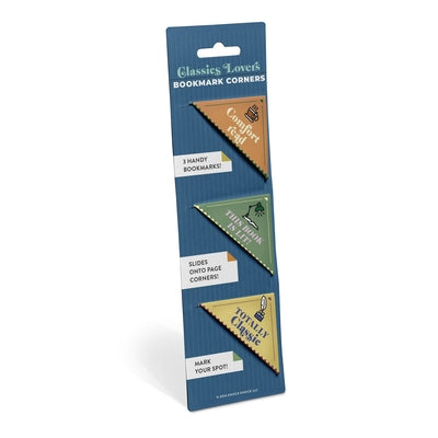 Classics Lovers Bookmark Corners, Set of 3 Unique Cardstock Bookmarks by Knock Knock