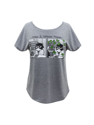 Sarah's Scribbles: How I Spend Money Women's Relaxed Fit T-Shirt Small by Out of Print
