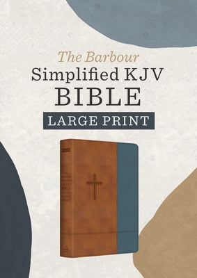 The Barbour Simplified Kjv--Large Print [Rust & Stone Cross] by Hudson, Christopher D.