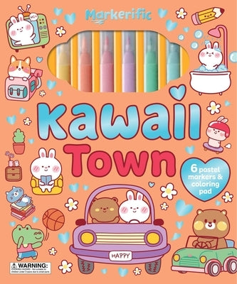 Markerific: Kawaii Town: Activity Folder with 6 Markers by Lake Press