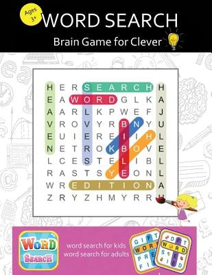 Word Search for Adults: Large Print Word-Finds Puzzle Book, Brain Games for Clever Kids & Adults by Ammy Junior
