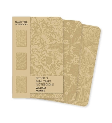 William Morris Set of 3 Mini Craft Notebooks by Flame Tree Studio