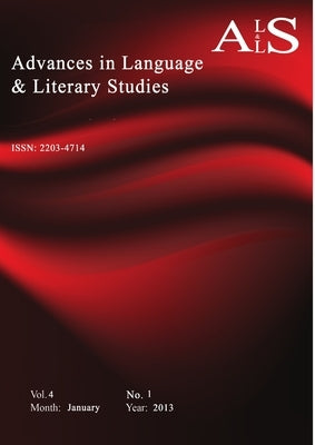 Advances in Language & Literary Studies (Vol. 4, No.1; 2013) by Editor