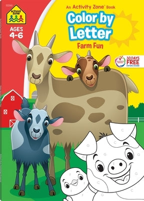 School Zone Color by Letter Farm Fun Workbook by Zone, School