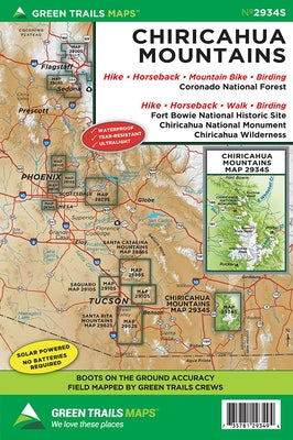 Chiricahua Mountains, AZ No. 2934s by Maps, Green Trails