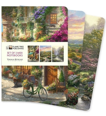 Thomas Kinkade Set of 3 MIDI Notebooks by Flame Tree Studio