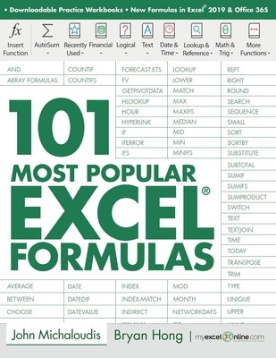 101 Most Popular Excel Formulas by Hong, Bryan