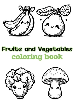 Fruits and Vegetables coloring book: Children's coloring pages + word search puzzles by K, Beccanica
