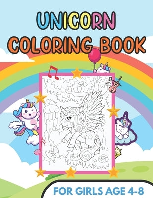 Unicorn Coloring book: For girls age 4-8 - Gift For Kids by Simple Book, Chroma