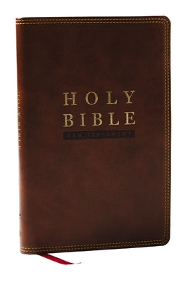 NKJV Super Giant Print New Testament, Brown Leathersoft, Red Letter, Comfort Print (Thumb Indexed) by Thomas Nelson