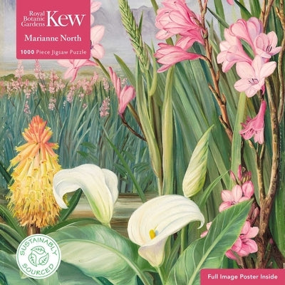 Adult Sustainable Jigsaw Puzzle Kew Gardens: Marianne North: Beauties of the Swamps at Tulbagh: 1000-Pieces. Ethical, Sustainable, Earth-Friendly by Flame Tree Studio