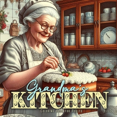 Grandmaｴs Kitchen Coloring Book for Adults: Cottage Kitchen Coloring Book for Adults Vintage Coloring Book for Adults Grandma Portraits by Publishing, Monsoon
