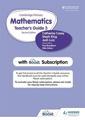 Cambridge Primary Mathematics Teacher's Guide Stage 3 with Boost Subscription by Casey, Catherine