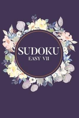 Sudoku EASY VII: 100 Easy Sudoku Puzzles, 6x9 Travel Size, Great for Beginners, Beautiful Floral Cover, Perfect Gift by Puzzles, Graceful Gray