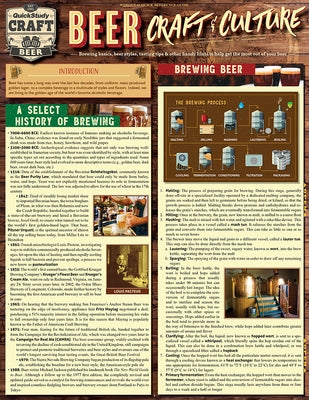 Beer - Craft & Culture: Quickstudy Laminated Reference Guide to Brewing, Ingredients, Styles & More by Barcharts Inc